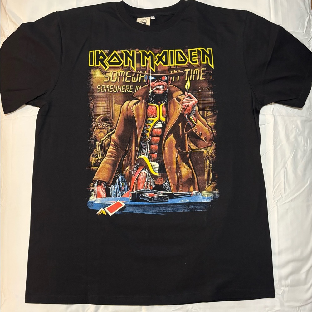 Iron Maiden Somewhere In Time Black Graphic T-Shirt 2XL